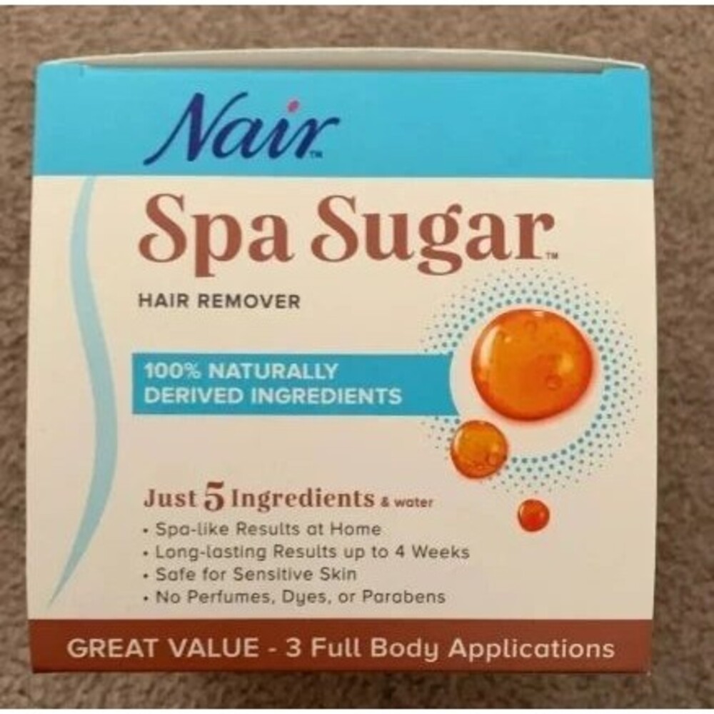 NEW Nair Spa Sugar Hair Remover Kit, 100% Natural Ingredients 11.8 oz